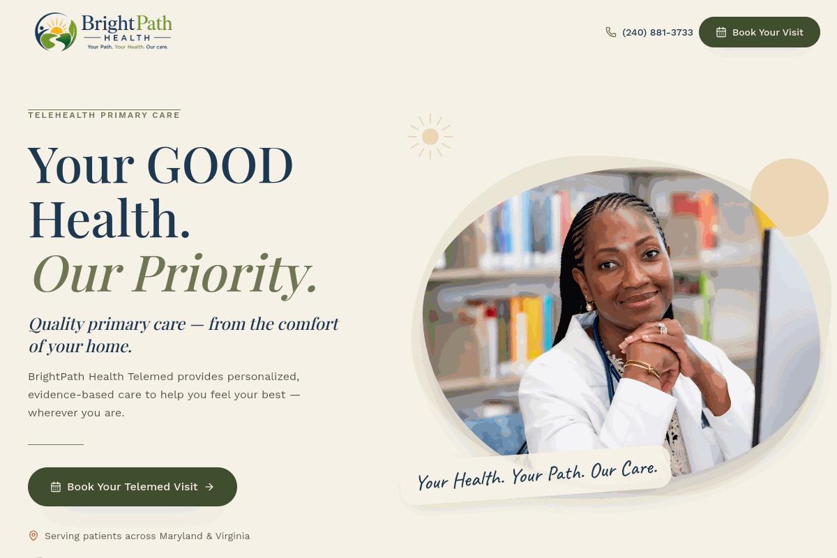 BrightPath Health website screenshot