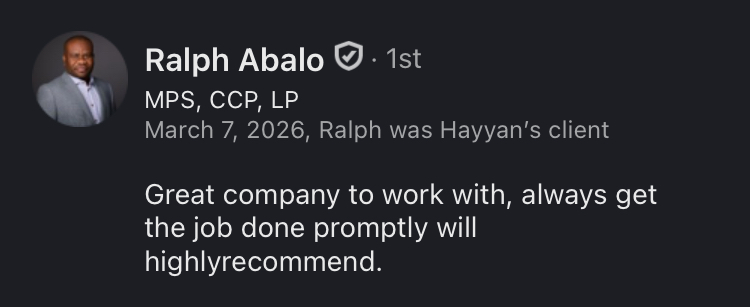 Client testimonial from Ralph Abalo